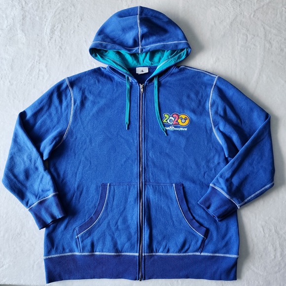 Disneyland Disney Parks Hoodie Mens 2XL Zip Up Sweatshirt Jacket Mickey 2020 - Picture 2 of 14